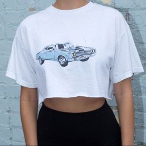 Brandy Melville Cropped Car Tee